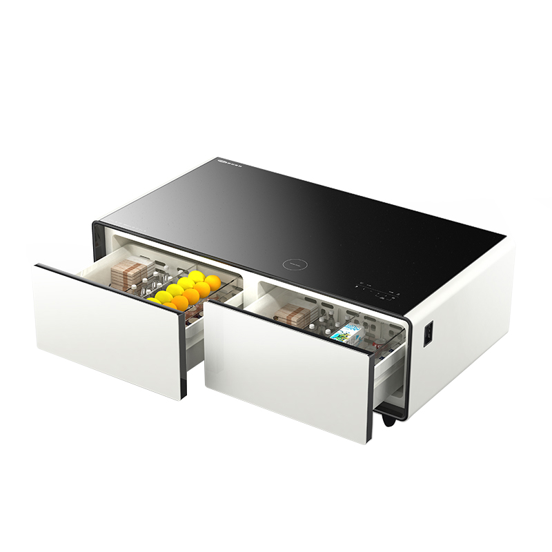 Smart Home Furniture - Intelligenter Nachttisch, kabelloses Laden mit Kühlschublade,