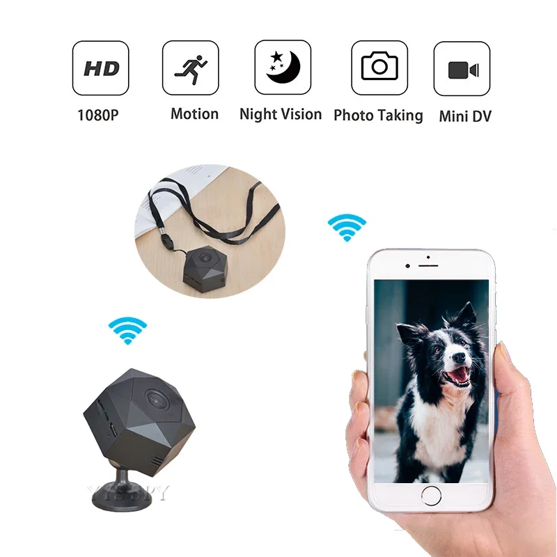 Smart Home Kamera - HD 1080P Kleine Drahtlose Mini Wifi