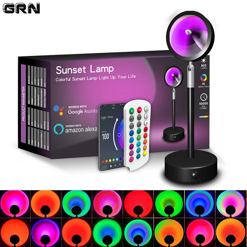 Smart Home Sistem - Smart LED Sonnen untergang Lampe bunt