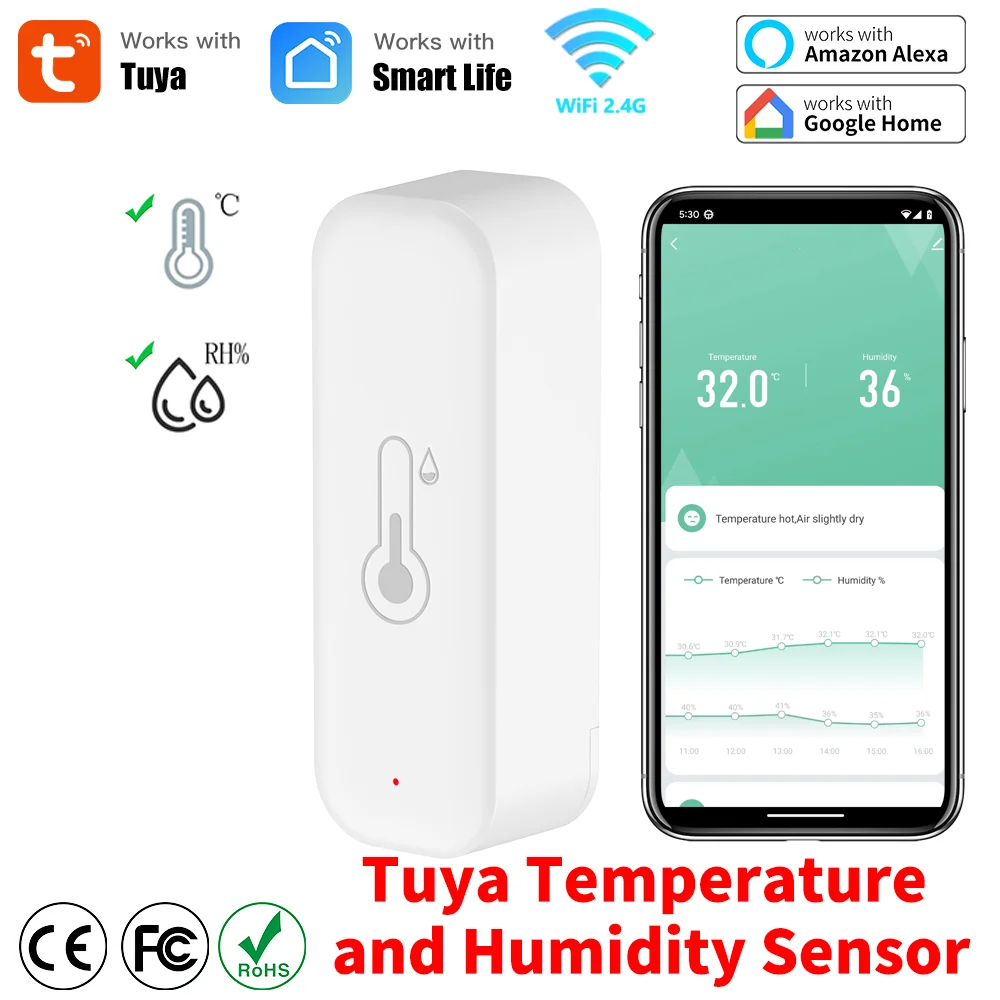 Smart Home Sistem - Tuya Wifi Temperatur und Luft feuchtigkeit