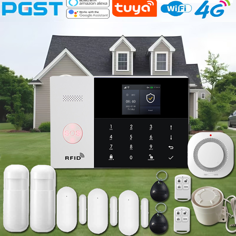 Smart Home Security System - PGST PG-105 Smart Home Sicherheitsalarmsystem-Set Tuya