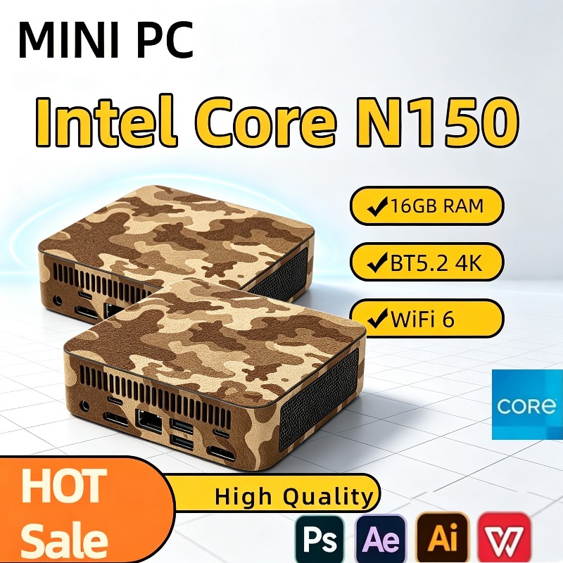 Smart Home For Pc - Kompakter Mini-PC Intel N150 Mini-Computer 16GB