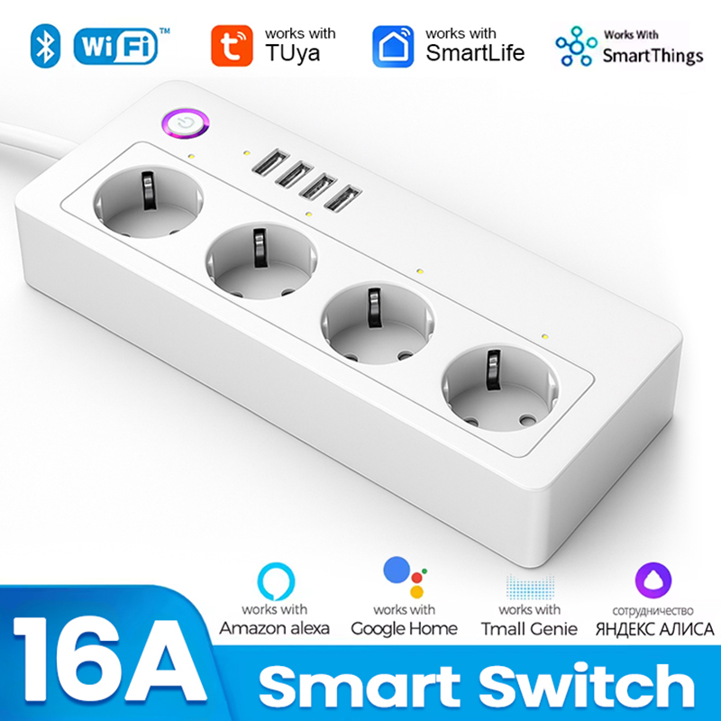 Tuya Wifi Socket - Tuya Smart Smartlife WLAN-Steckdosenleiste mit 4