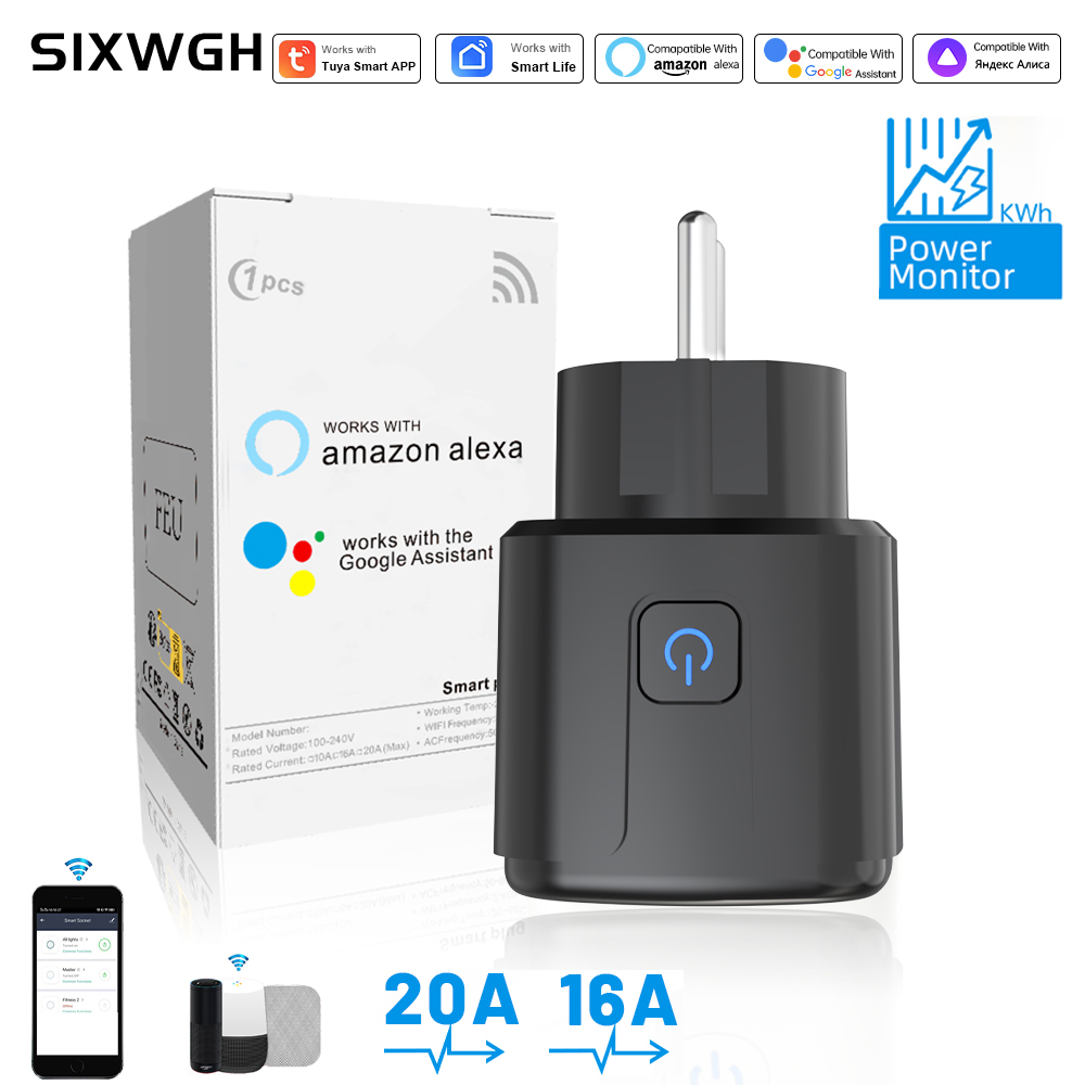 Tuya Wifi Socket - Tuya Smart Steckdose WLAN Fernbedienung EU-Stecker