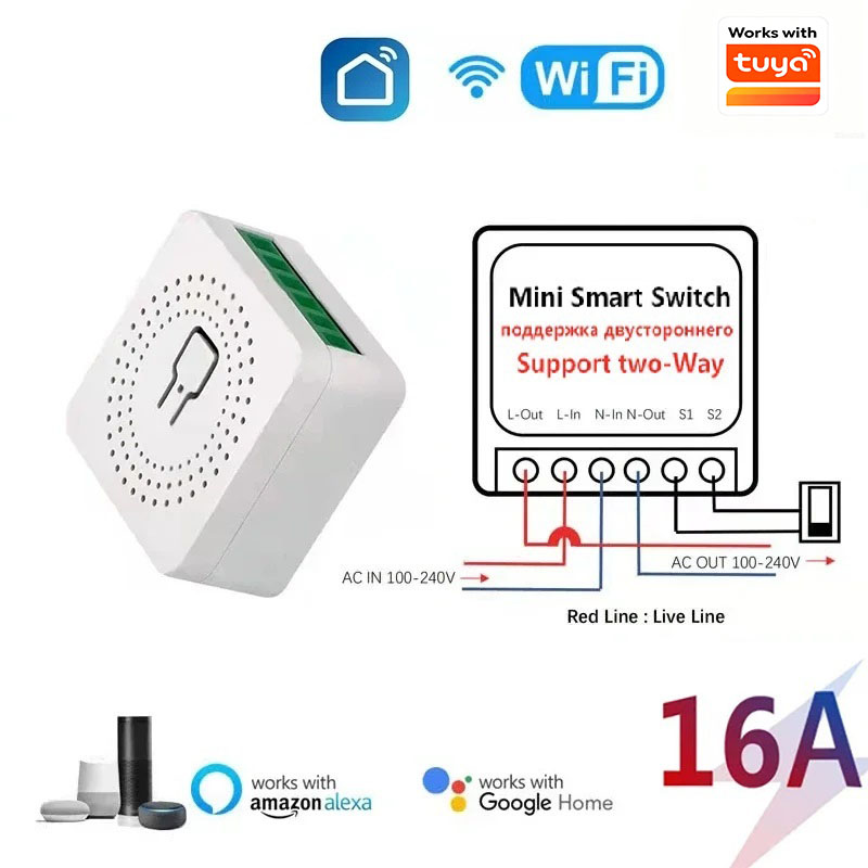 Tuya Wifi Socket - WLAN Smart Switch 16A Modul 2-Wege-Steuerung