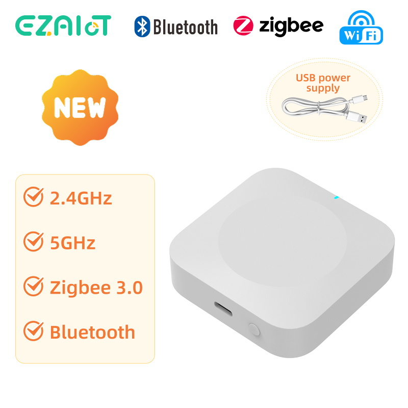 Smart Home Hub Device - Tuya Zigbee Bluetooth Multi-Mode-Gateway-Hub, Dualband-WLAN, Smart-Home-Bridge-Automatisierung,