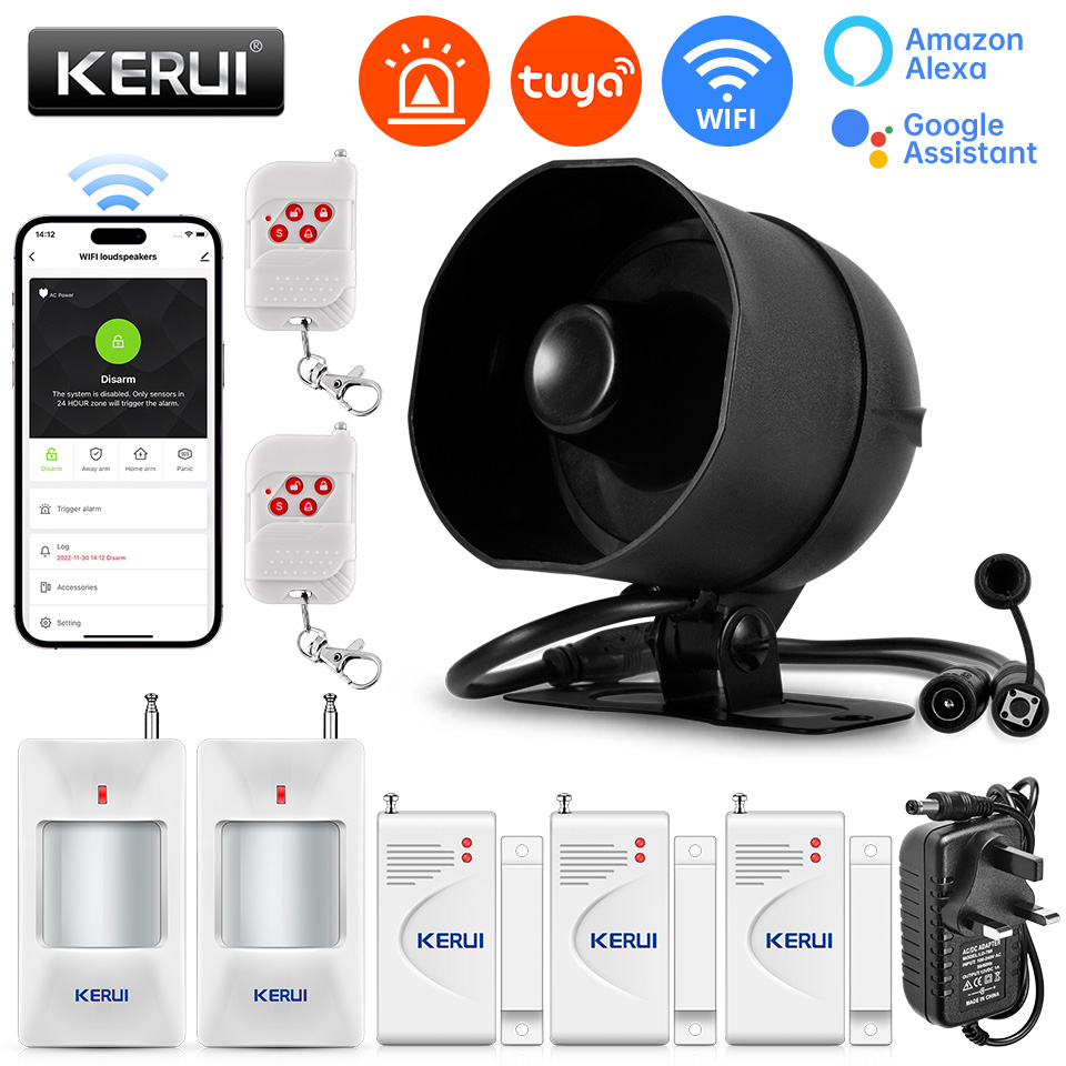 Smart Home Demo Kit - KERUI 120 dB Sirenen-Alarmsystem WiFi Tuya
