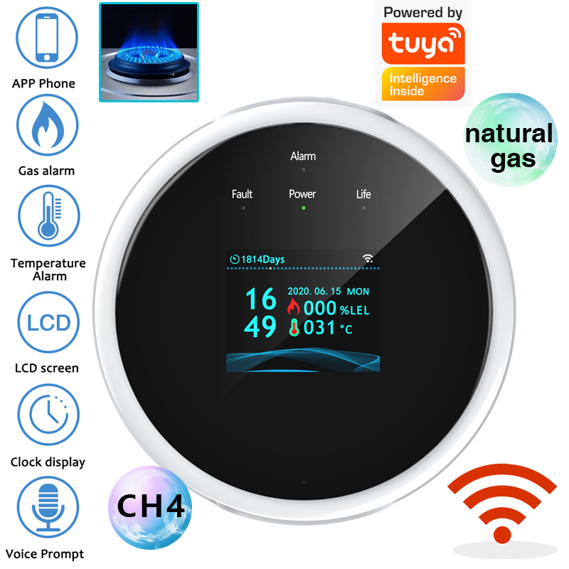 Smart Home Security System - 2,4G WiFi Gasalarm-Sensor, Detektor für brennbare