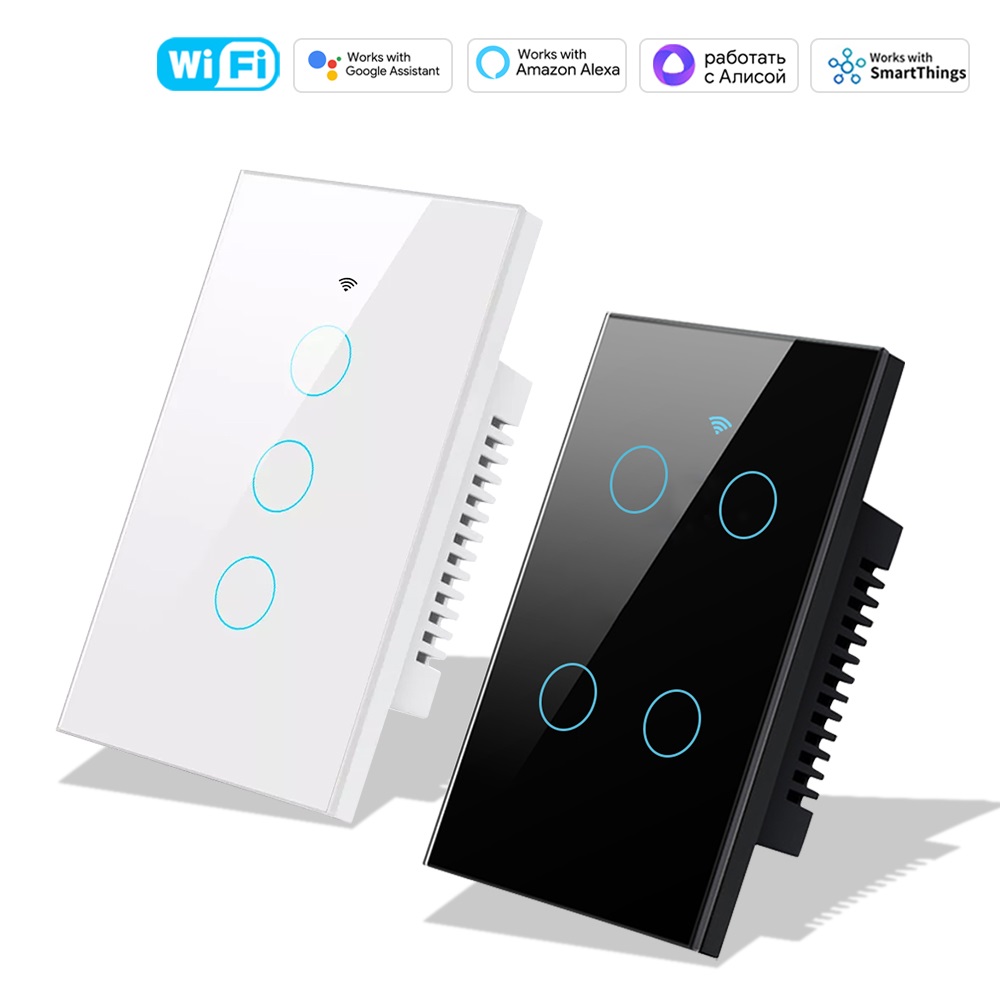 Tuya Wifi Socket - Smart Life WLAN+Bluetooth Touch-Lichtschalter US Touch-Panel-Schalter